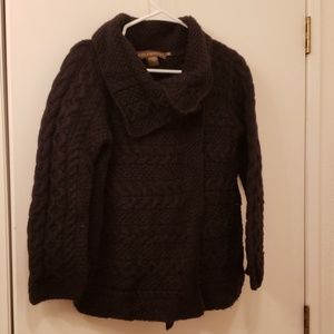 Inis crafts Irish Black Wool sweater
